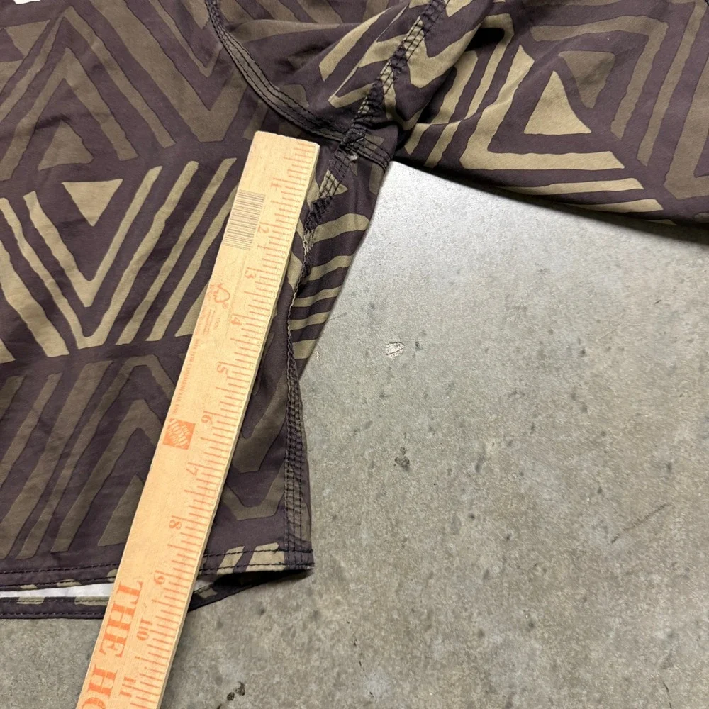 Quiksilver Mens Brown Tribal Geometric‎ Board Shorts Swim Trunks Size Large L